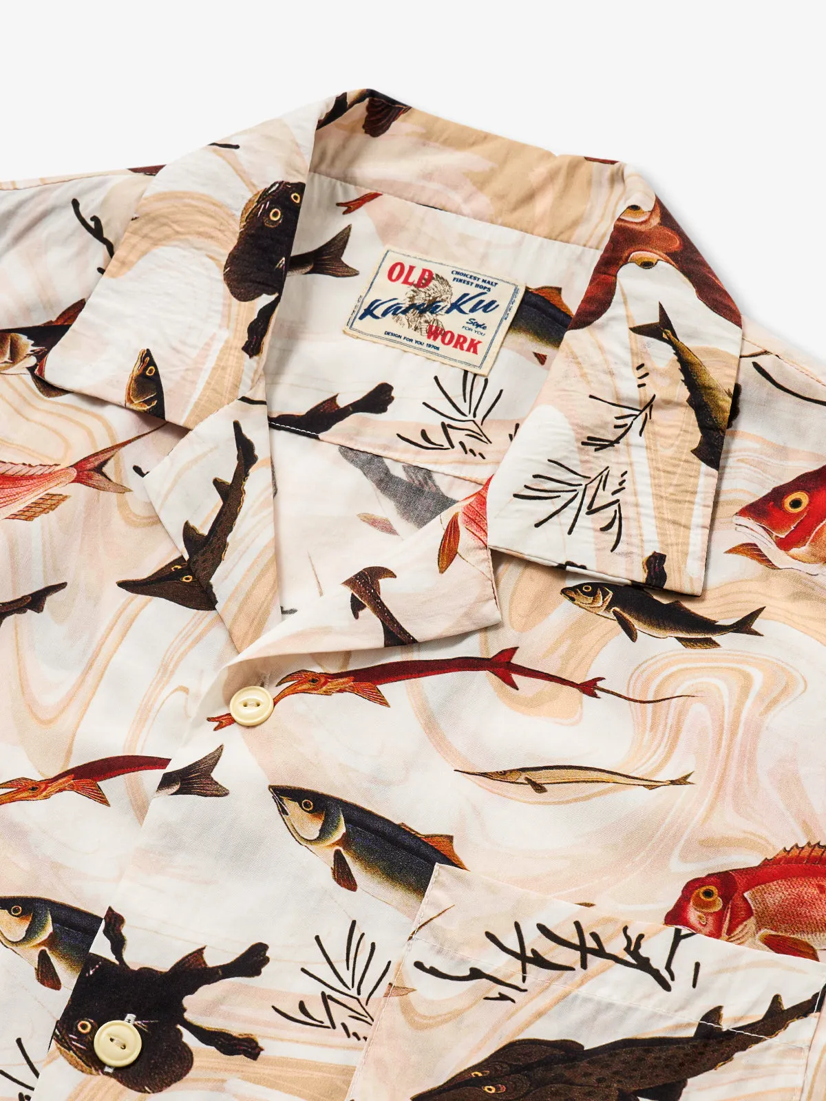 Illustrations Octopus Cotton Camp Shirt
