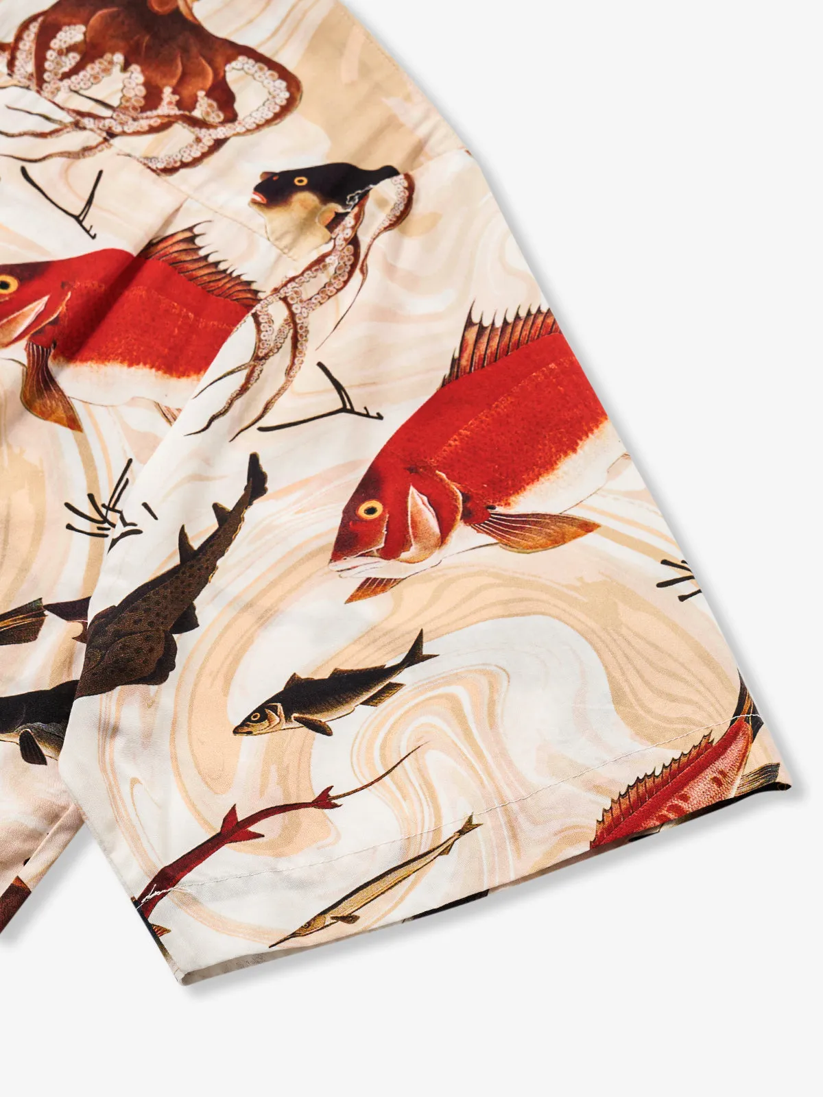 Illustrations Octopus Cotton Camp Shirt