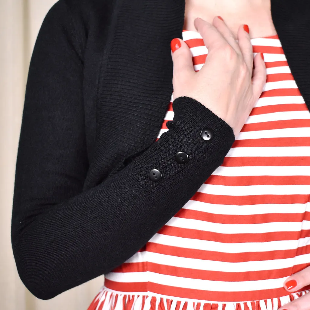 Jean Button Bolero Shrug