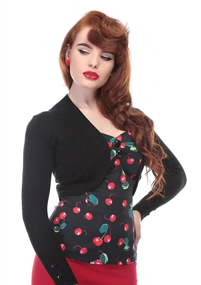 Jean Button Bolero Shrug