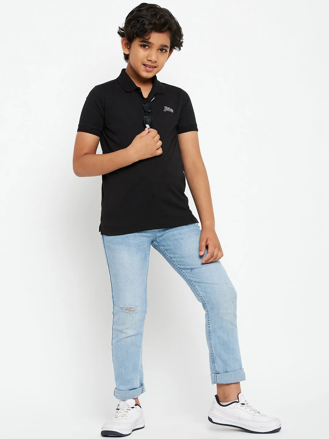 Junior Solid Polo T-Shirt