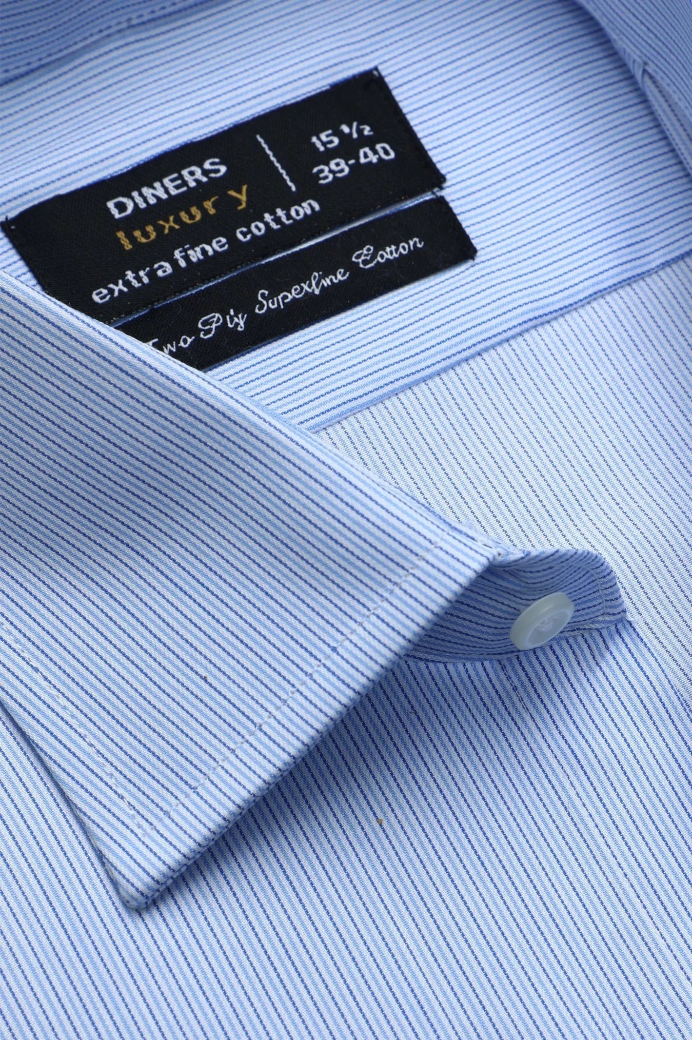 Light Blue Hairline Stripe Formal Shirt