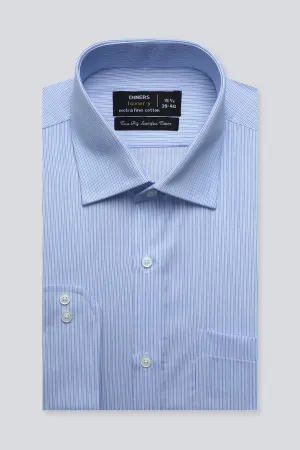 Light Blue Hairline Stripe Formal Shirt