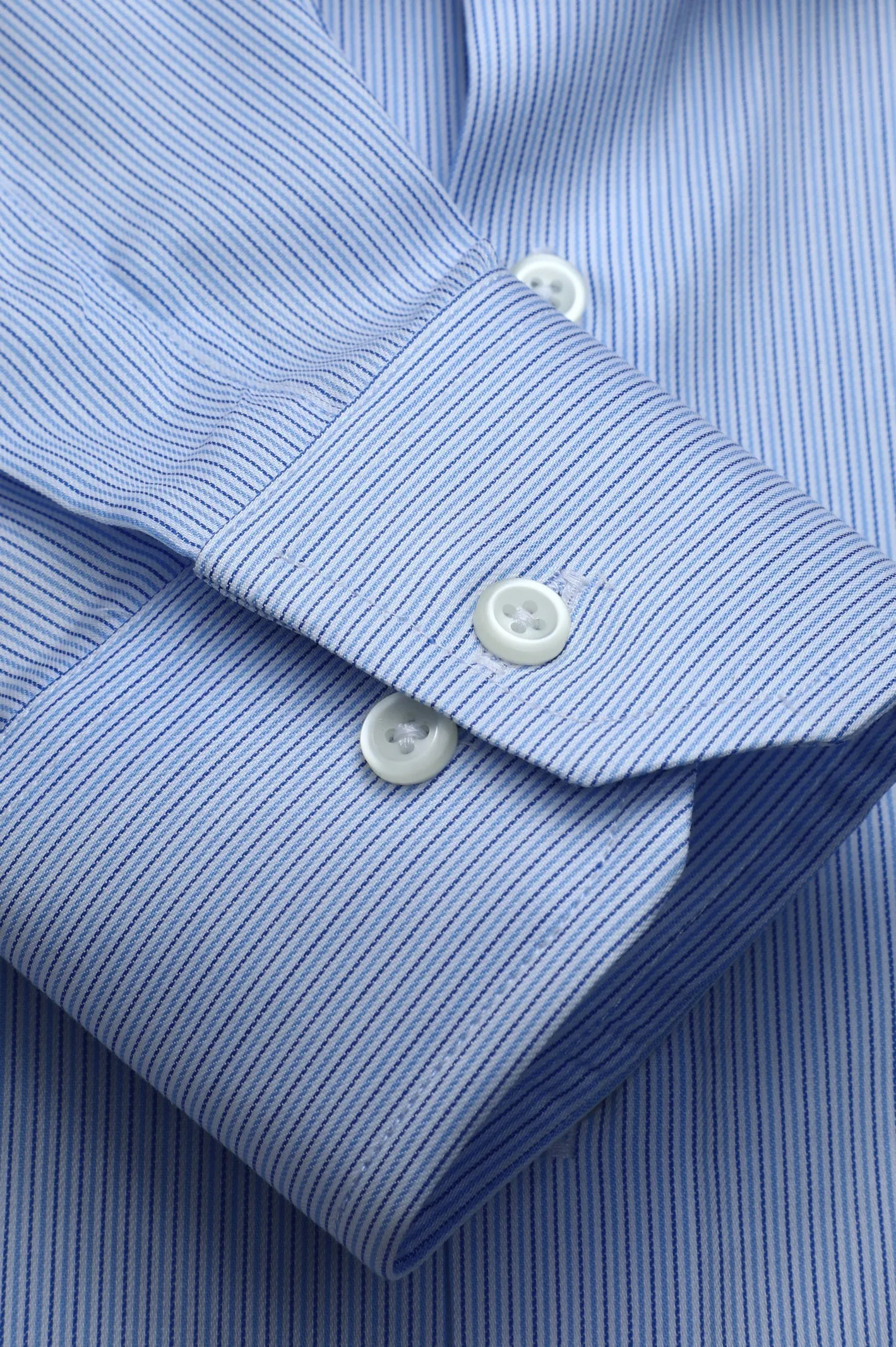 Light Blue Hairline Stripe Formal Shirt
