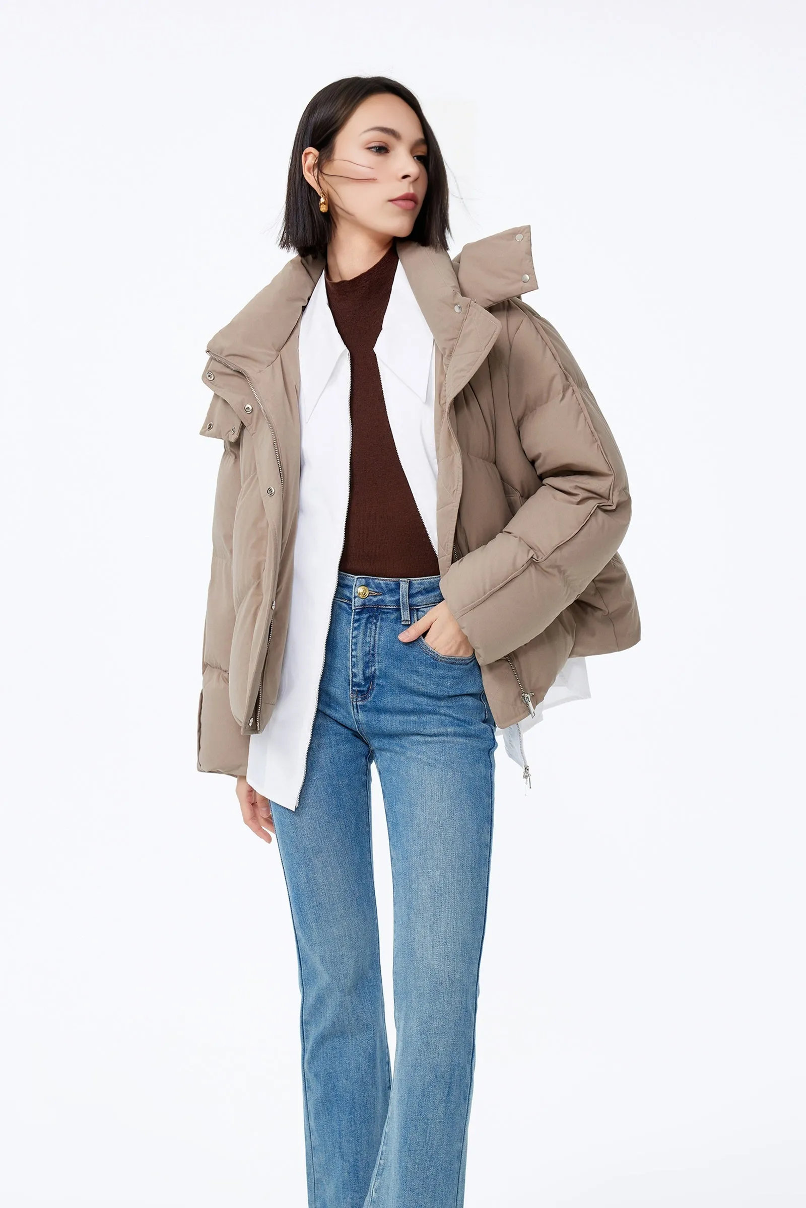 LILY Fluffy Duck Down Jacket