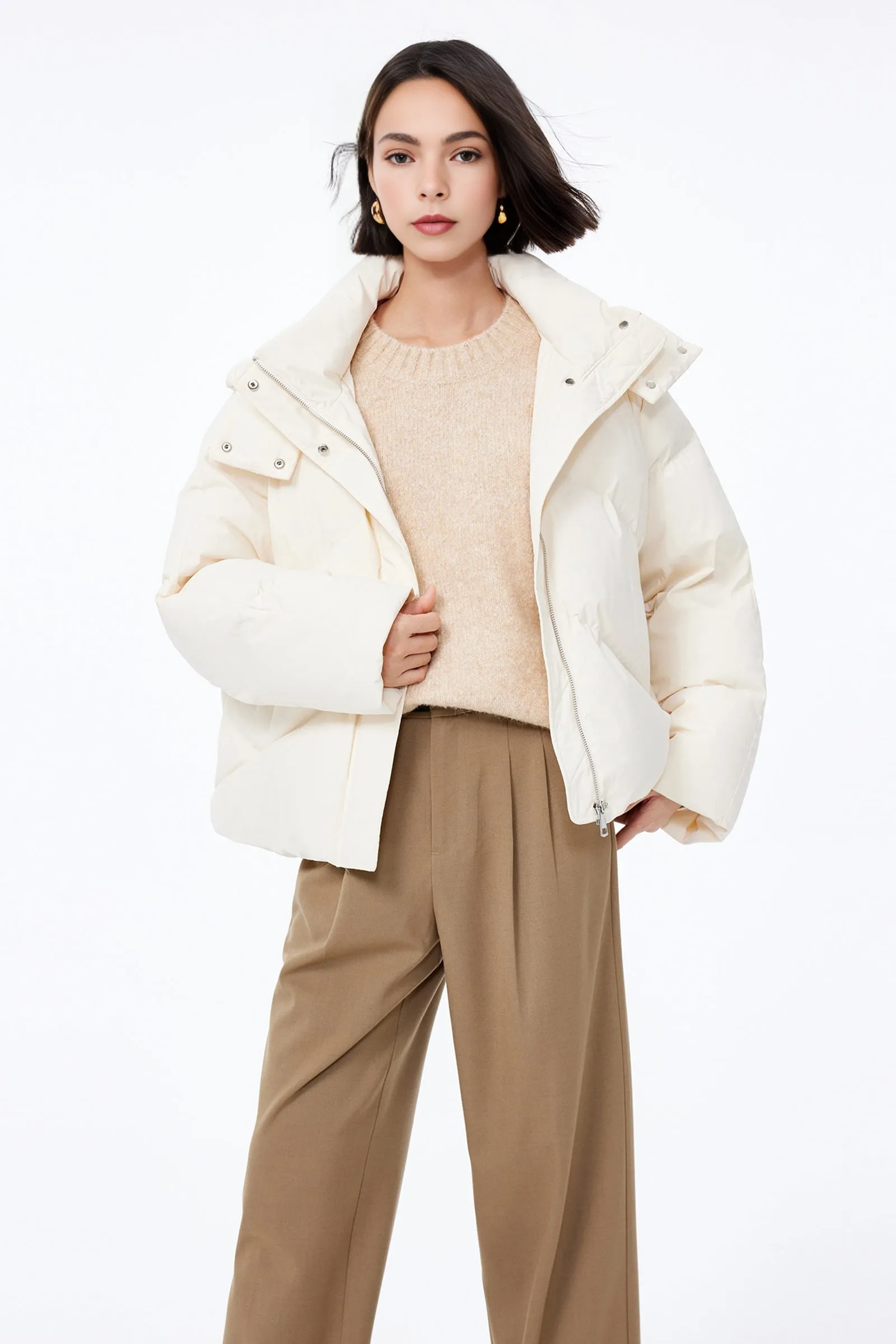 LILY Fluffy Duck Down Jacket