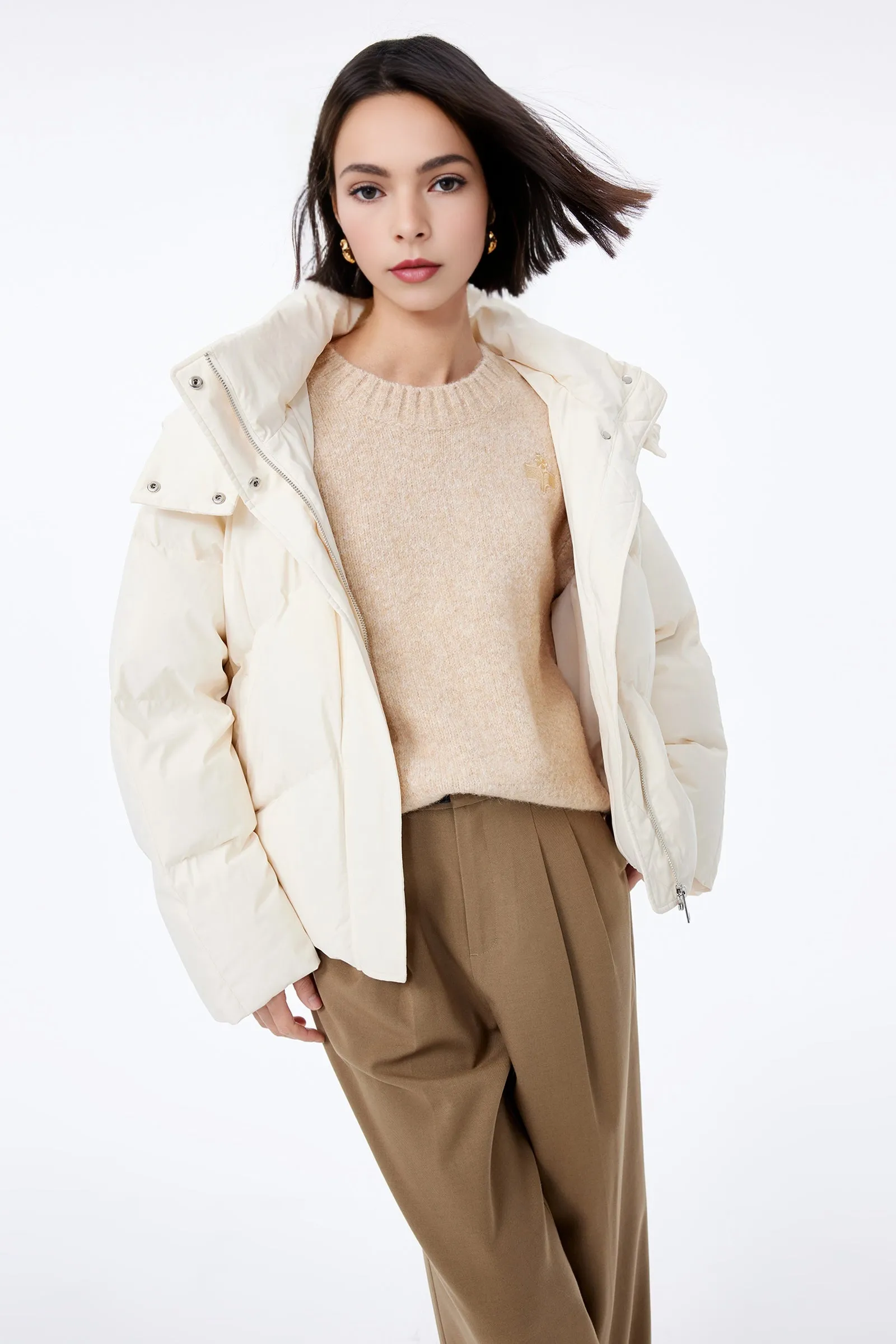 LILY Fluffy Duck Down Jacket