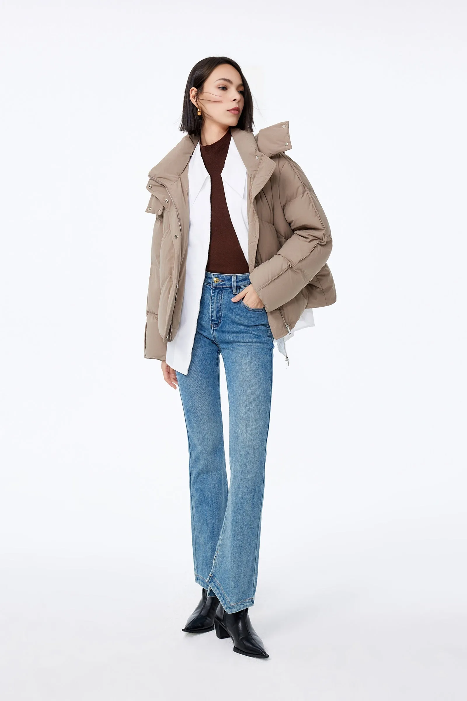 LILY Fluffy Duck Down Jacket