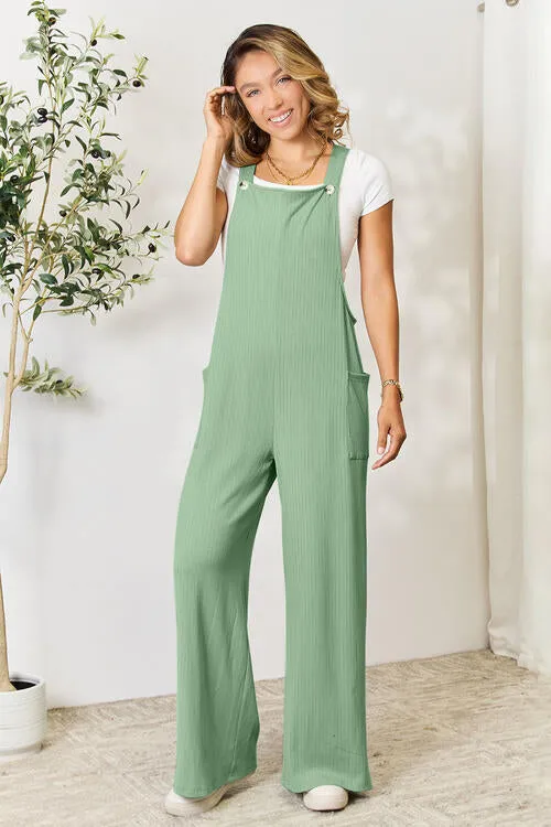 Manhattan Muse Wide Strap Overall with Pockets