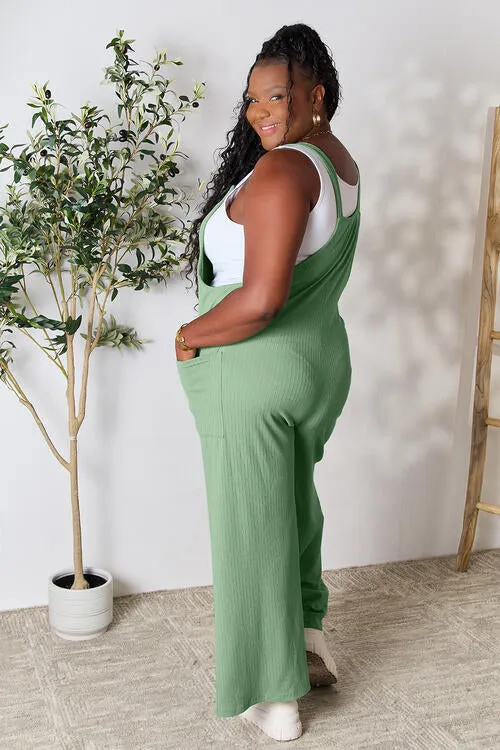 Manhattan Muse Wide Strap Overall with Pockets