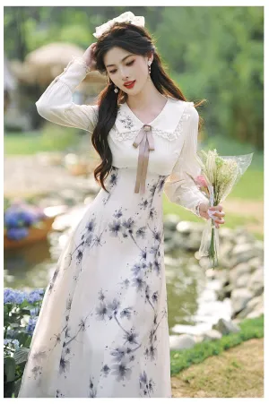 Meghan vintage dress, Vintage French dress, vintage dress, floral dress, cottagecore dress, French dress, floral dress, 1940s