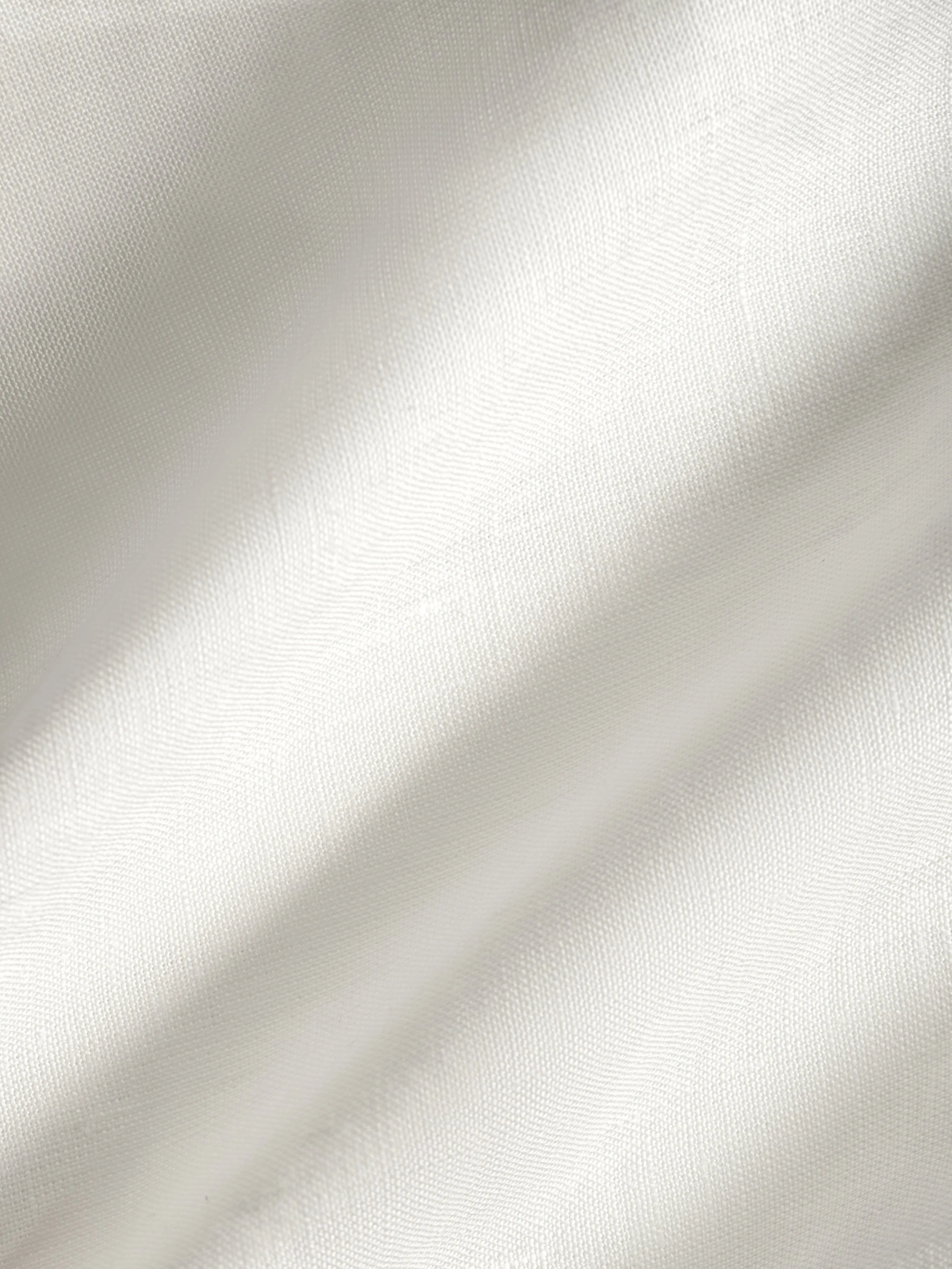 Mens DNA Aloe Linen Collared Long Sleeve Shirt—off-white
