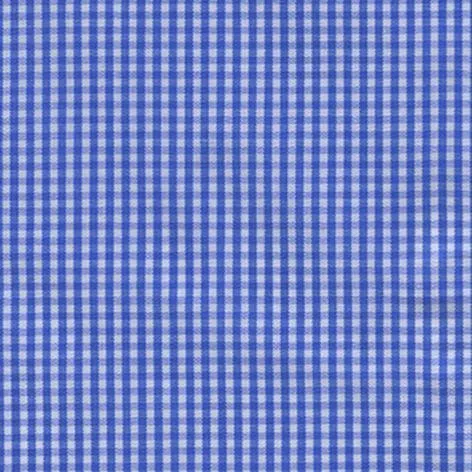 Mid Blue and White Mini Check Classic Custom Shirt 100c 70*70 San463a
