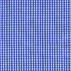 Mid Blue and White Mini Check Classic Custom Shirt 100c 70*70 San463a