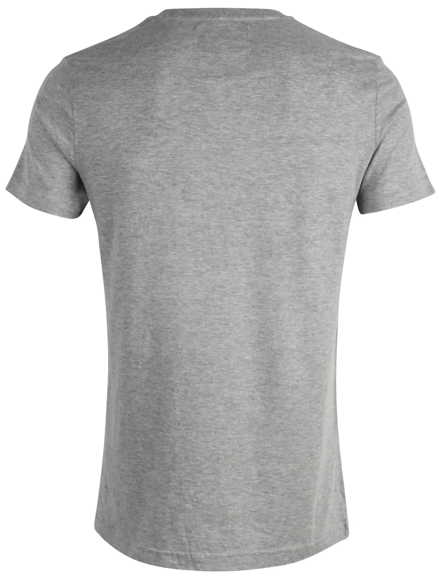 Midriff Motif Crew Neck T-Shirt in Light Grey Marl - Dissident