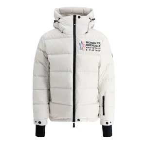 Moncler Grenoble Isorno Hooded Ski Down Jacket in White