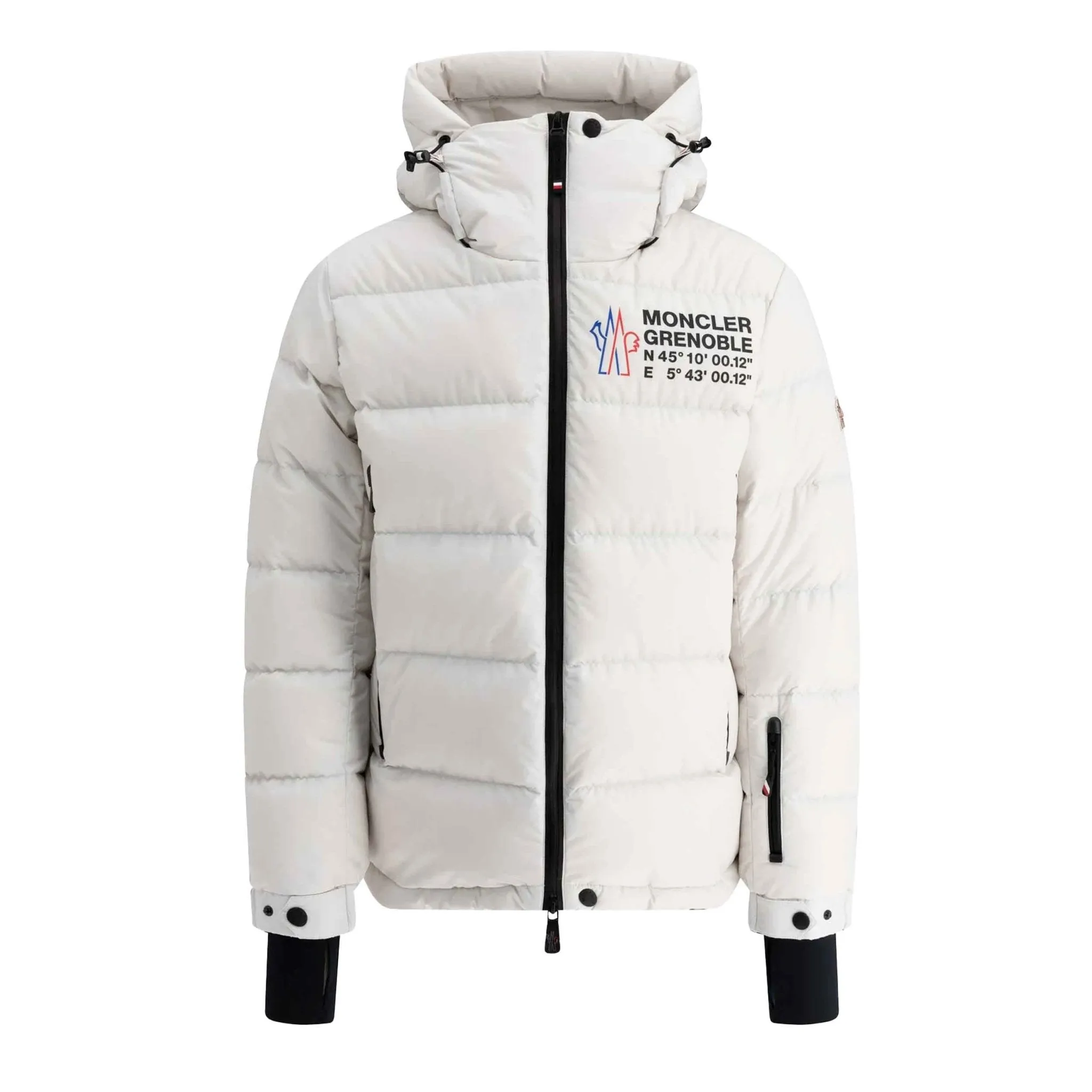 Moncler Grenoble Isorno Hooded Ski Down Jacket in White