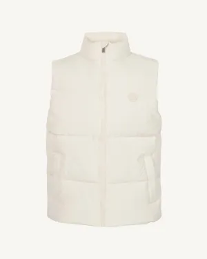 Nagano mixed puffer-style winter gilet Clay