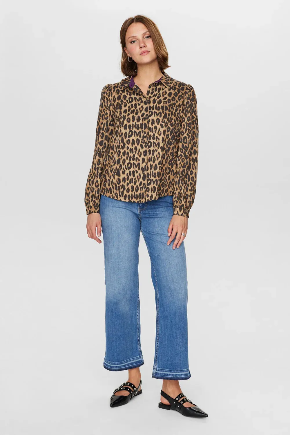 Numph Nuharlem Leopard Print Shirt