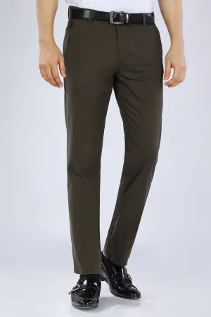 Olive Smart Fit Cotton Chino