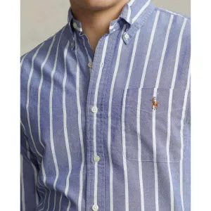 Oxford Shirt - Stripe - Royal and White