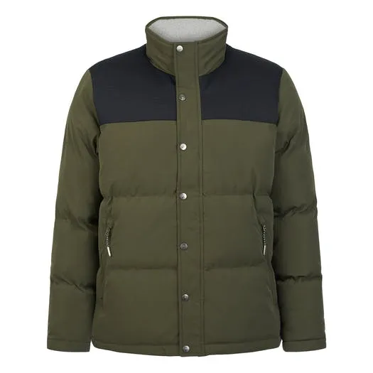 P BEAR CUT AND SEW FUNNEL NECK PUFFER JACKET