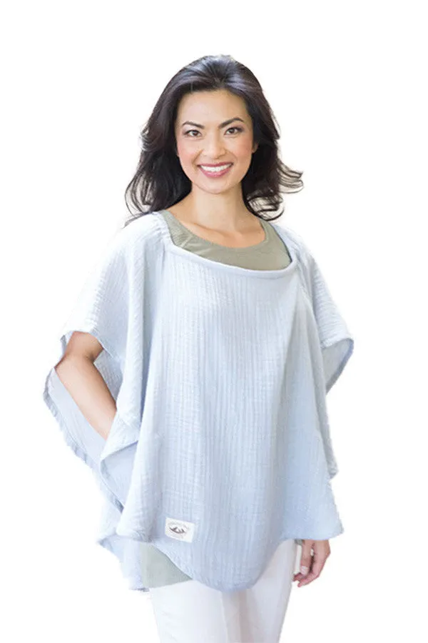 Personalized Organic Nursing Cover Gray Oval