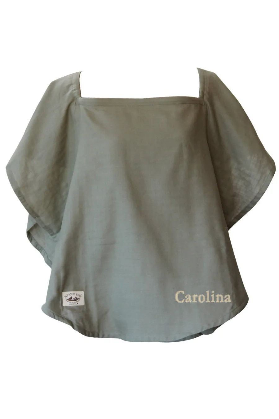 Personalized Organic Nursing Cover Olive Oval