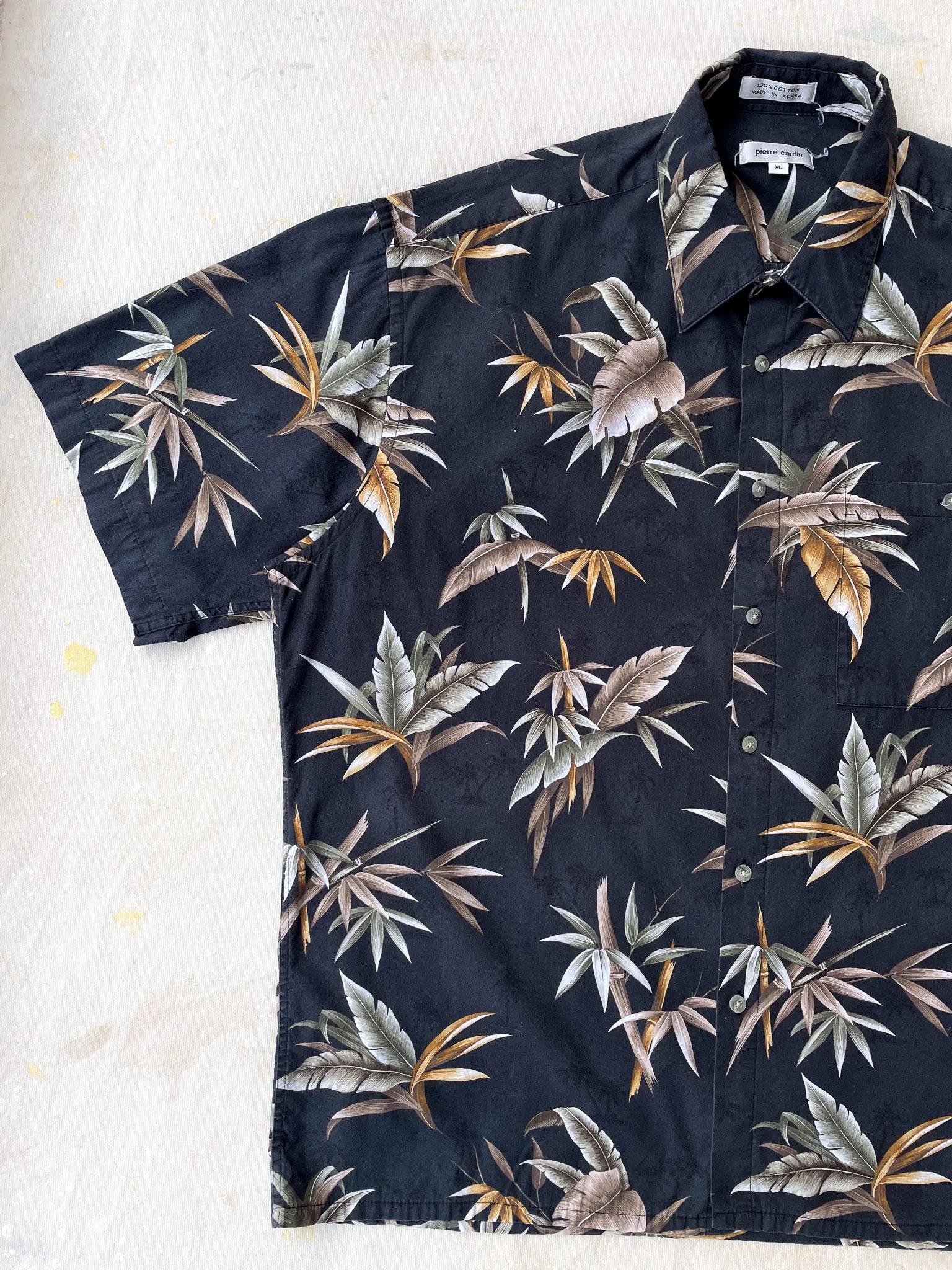 PIERRE CARDIN HAWAIIAN SHIRT—[XL]