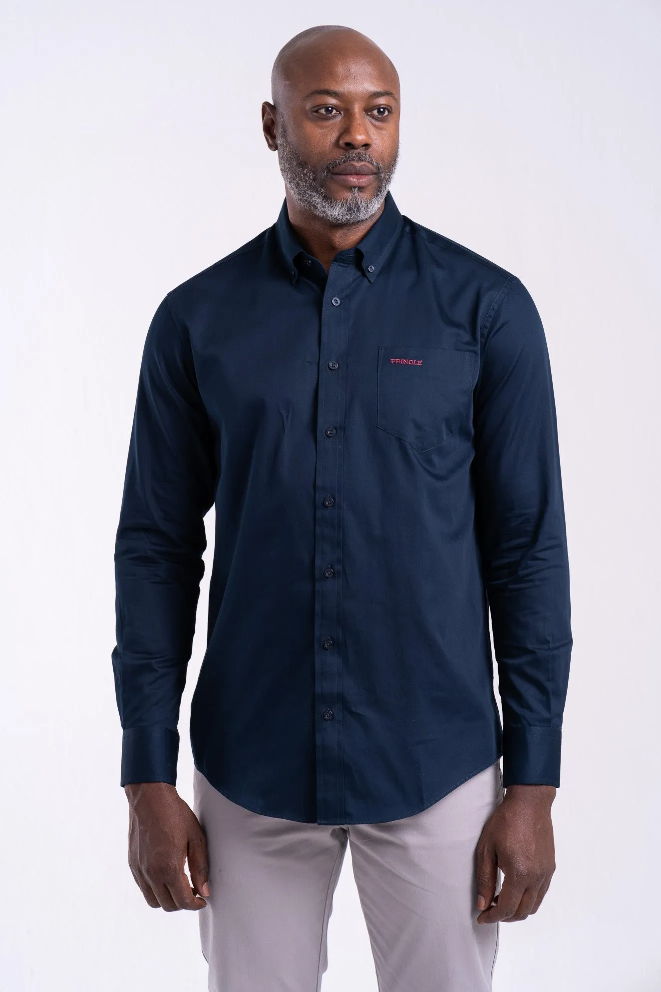 Pringle Navy LS Shirt Classic Regular Fit