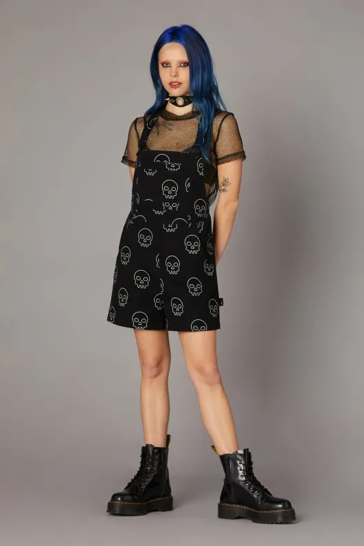 Printed Skull Punk Overall