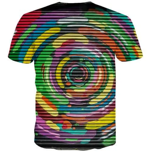 Psychedelic T shirts Men Dizziness Tshirts Casual Graffiti Shirt Print Abstract Tshirts Cool Gothic T-shirts 3d Short Sleeve