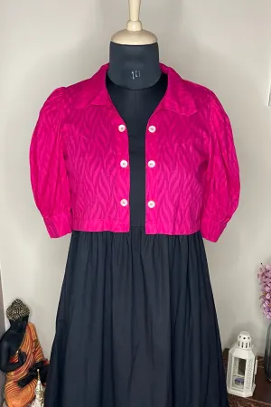 Rachel - Hot Pink Cropped Shirt