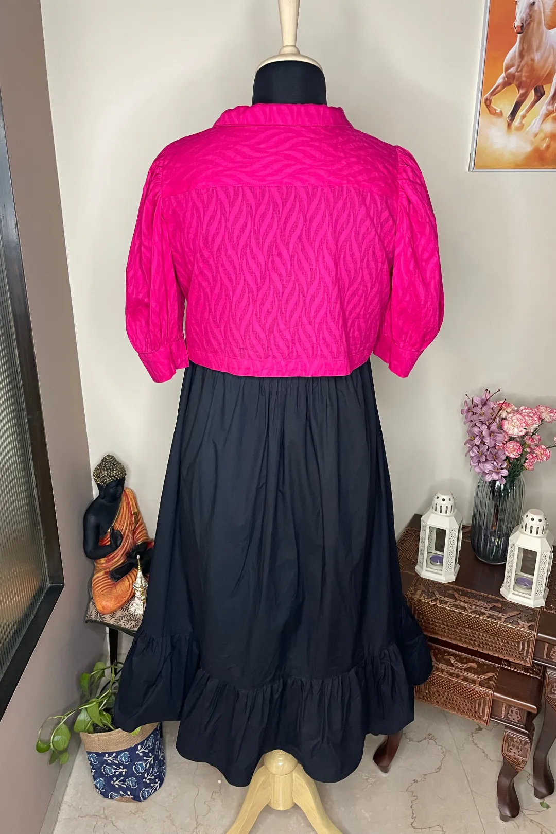 Rachel - Hot Pink Cropped Shirt