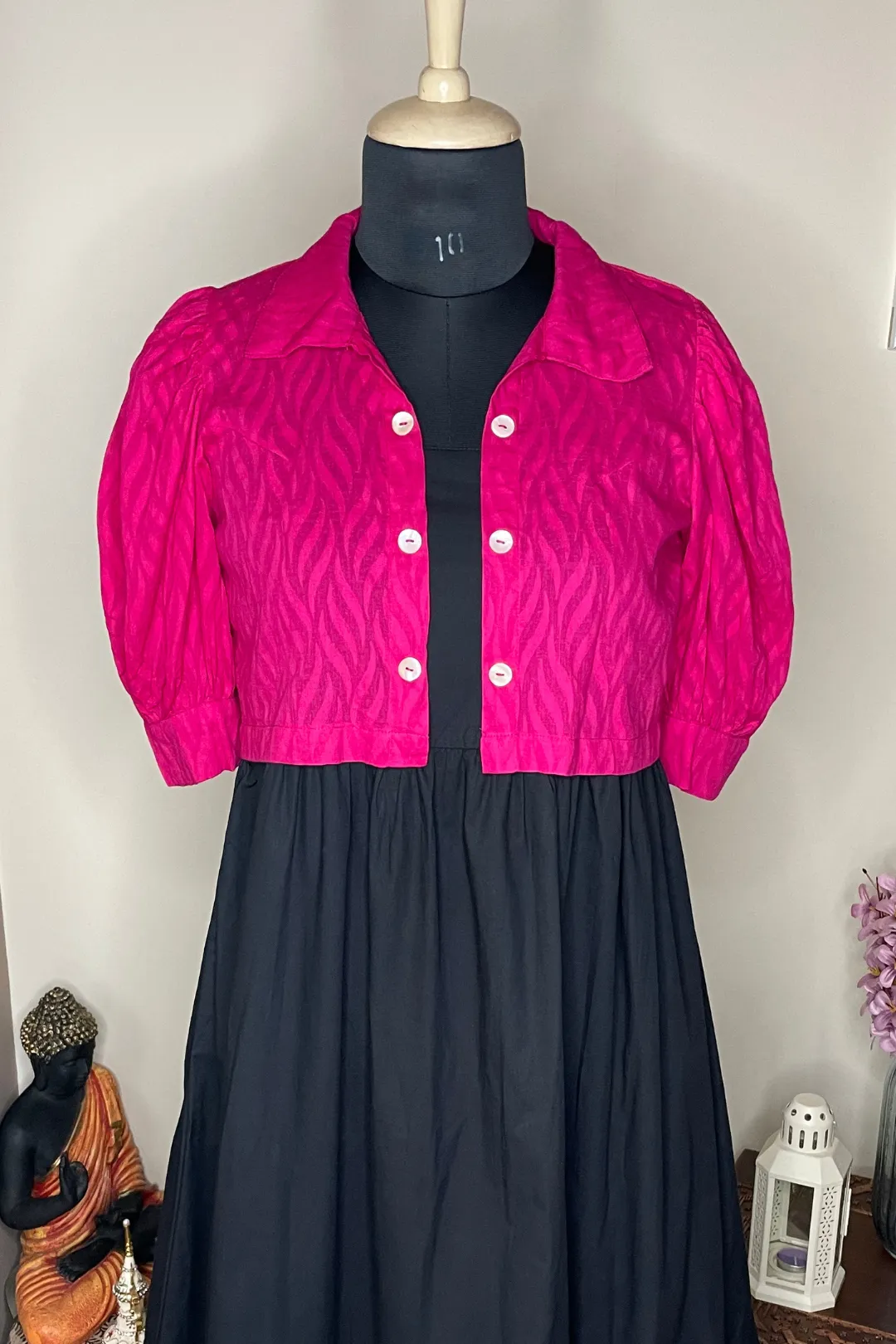 Rachel - Hot Pink Cropped Shirt