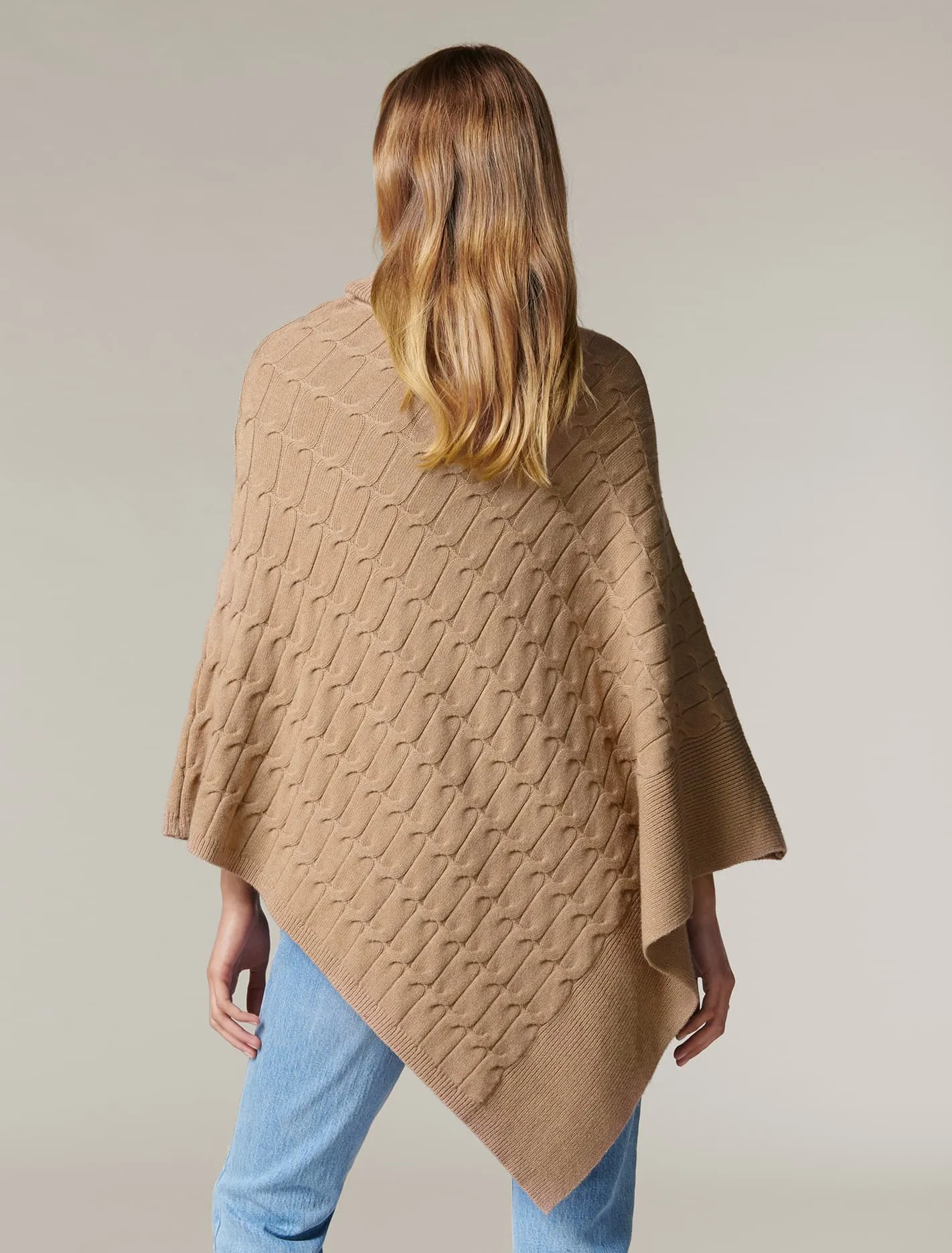 Ruby Cable Knit Poncho