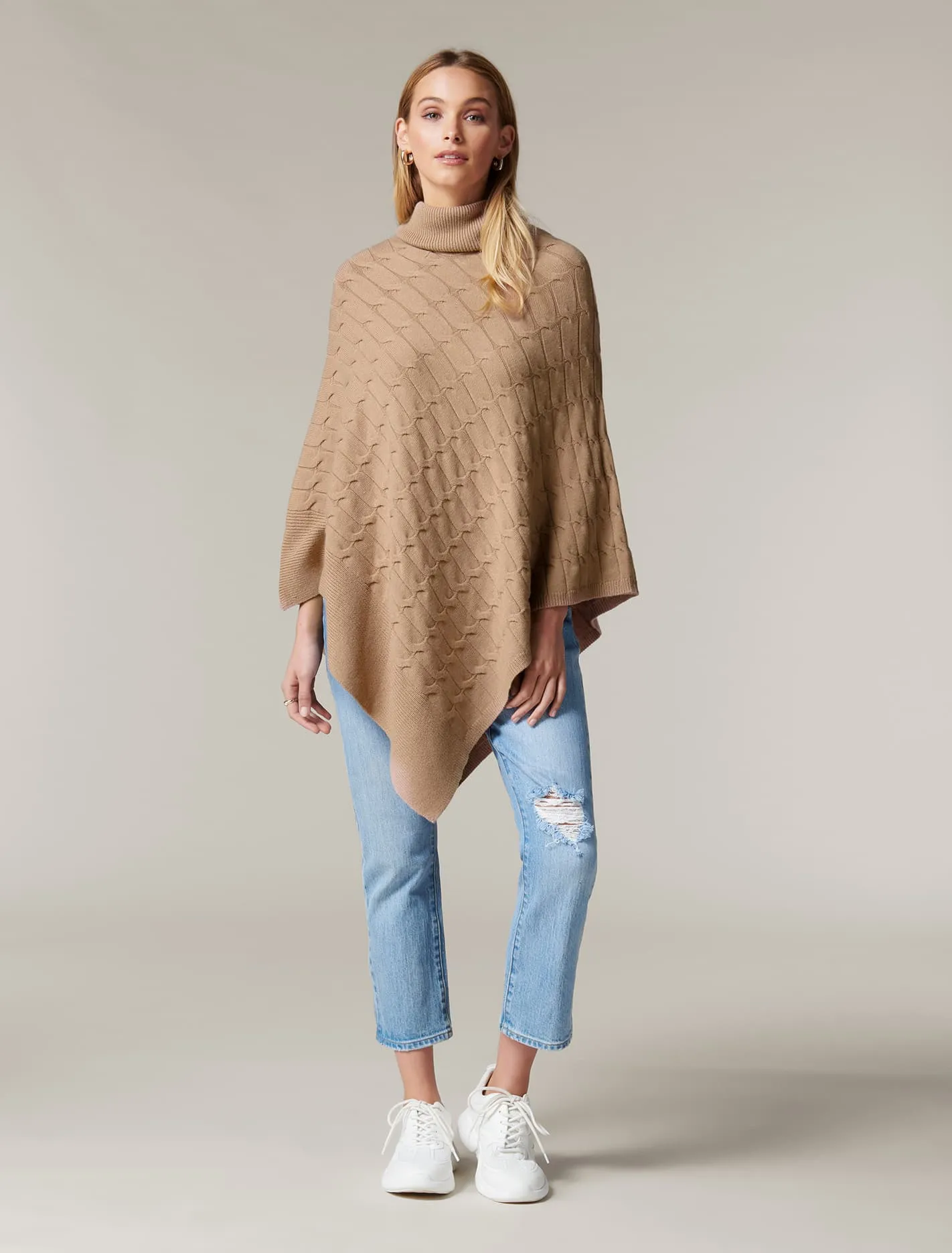 Ruby Cable Knit Poncho