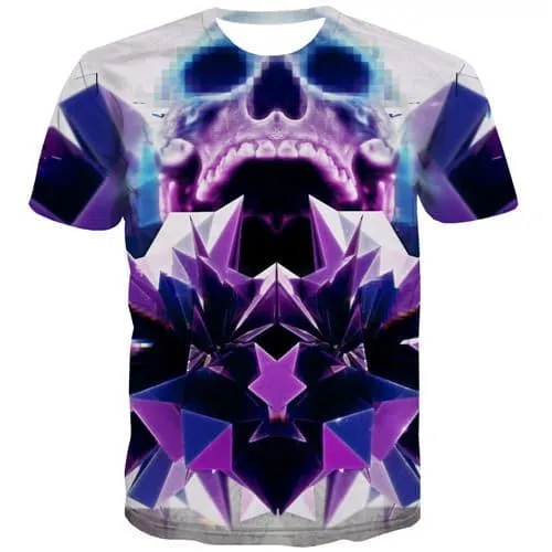 Skull T-shirt Men Military Tshirt Anime Metal Tshirts Casual Funny Tshirts Cool Terror Tshirt Printed Short Sleeve summer Unisex