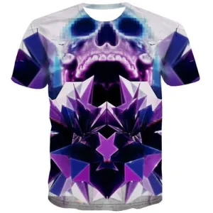 Skull T-shirt Men Military Tshirt Anime Metal Tshirts Casual Funny Tshirts Cool Terror Tshirt Printed Short Sleeve summer Unisex