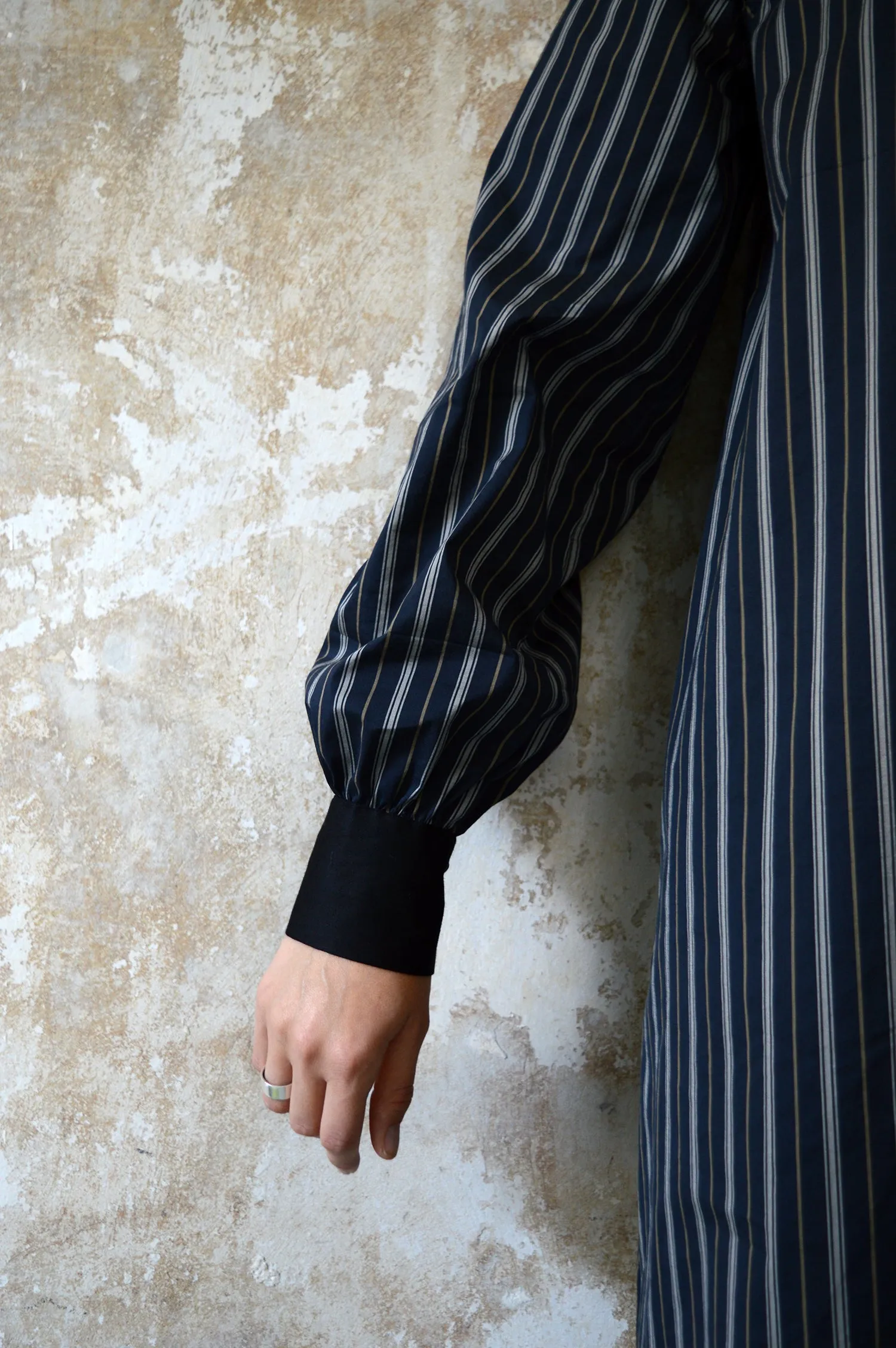Space Warrior Queen - cotton shirt dress in dark blue with some special details