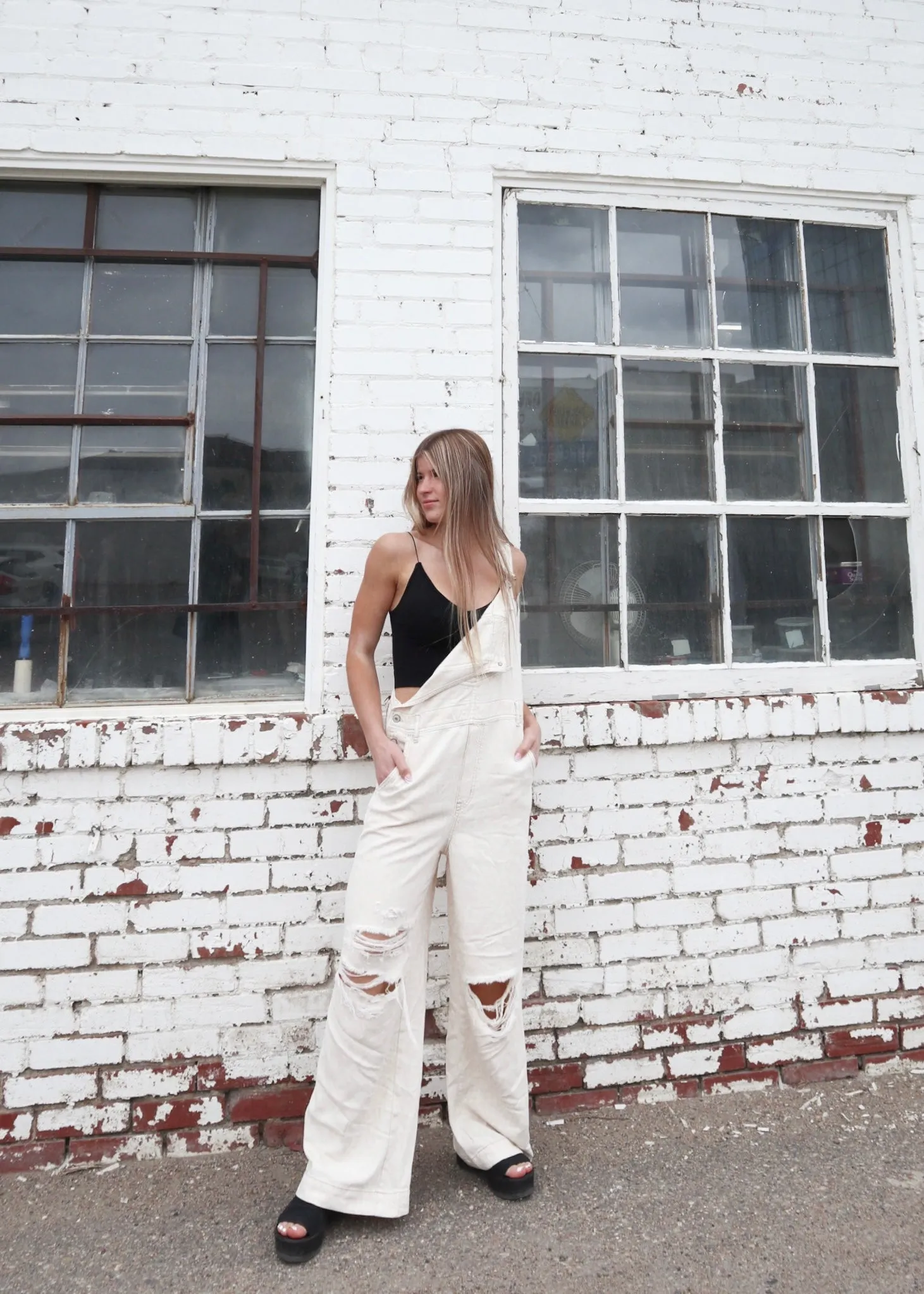 Super Slouchy Overall | Warm White