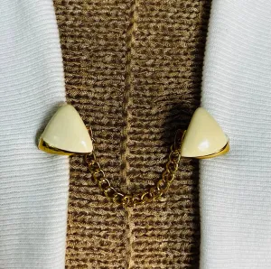 Sweater Clips Retro Sweater Clip for Cardigan Clips for Cloak Clasp Dress Fastener Triangle Cinch Clip Birthday Gift for mom Gift for Her