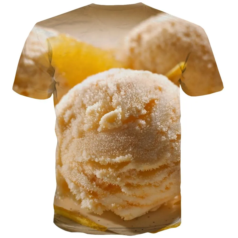 Sweet T shirts Men Gourmet Shirt Print Icecream Tshirts Cool Colourful Tshirts Novelty