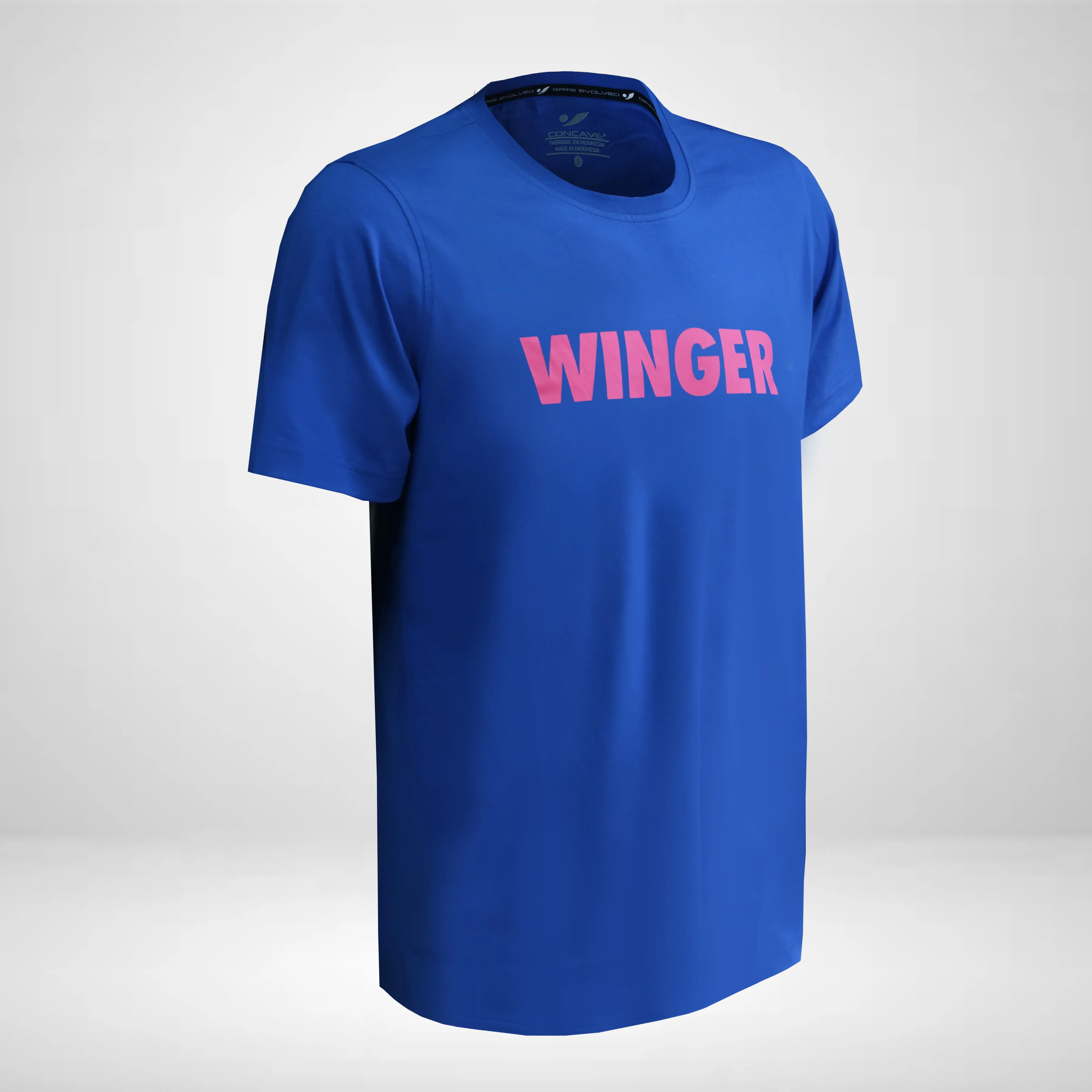 T-shirt Winger Concave Soccer Tee - Blue / Neon Pink