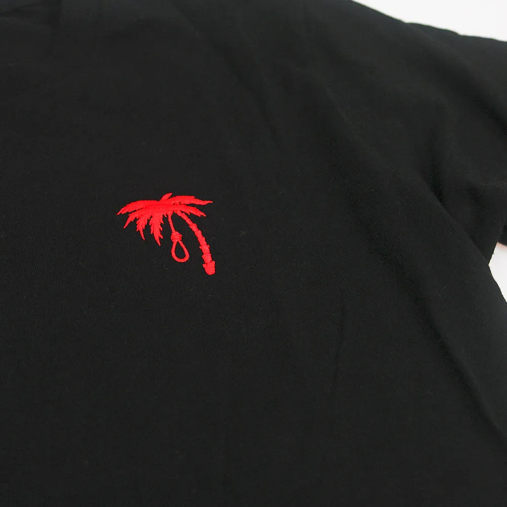 Trophy Eyes Embroidered Palm Tree Noose Black