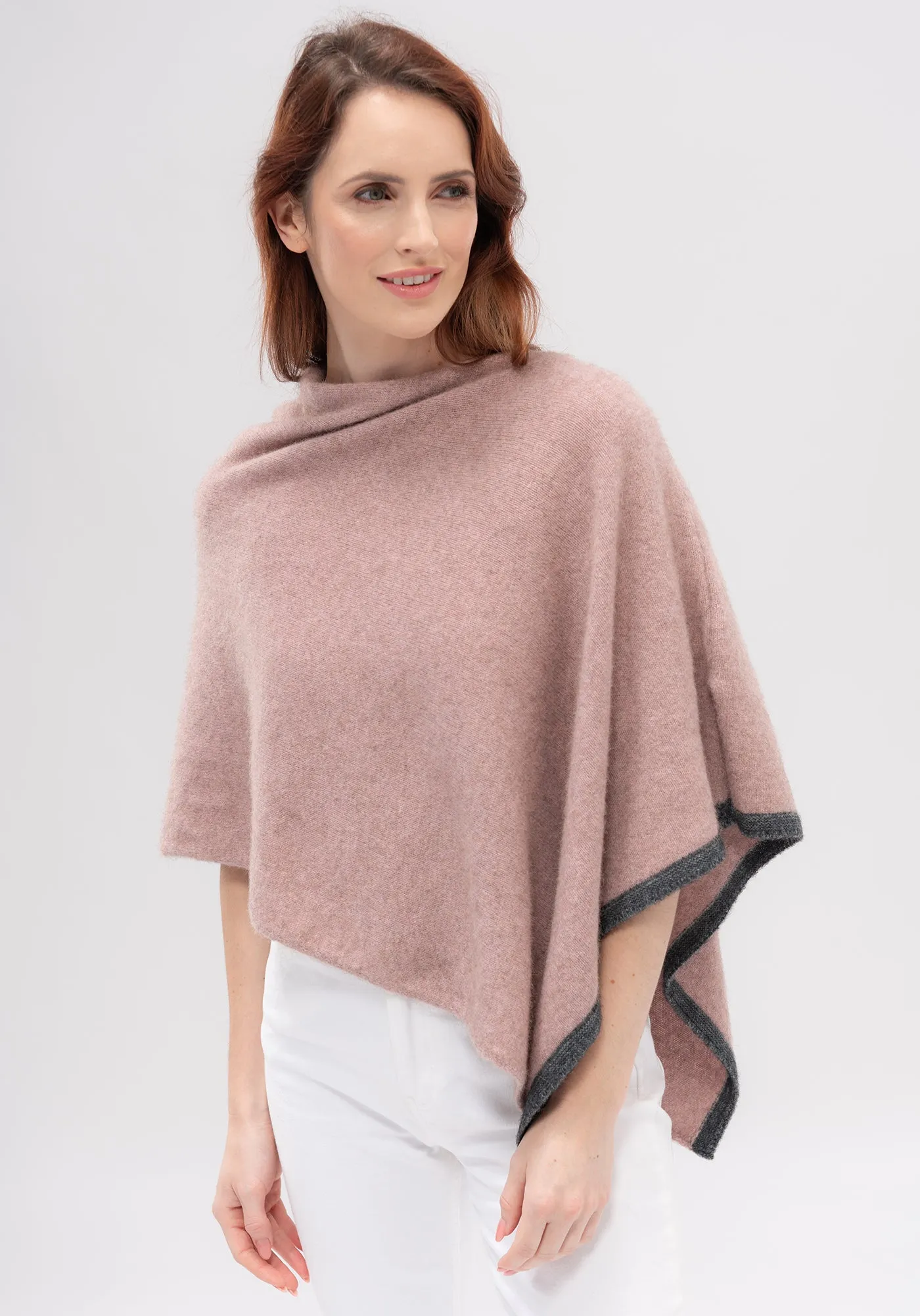TWO TONE PONCHO