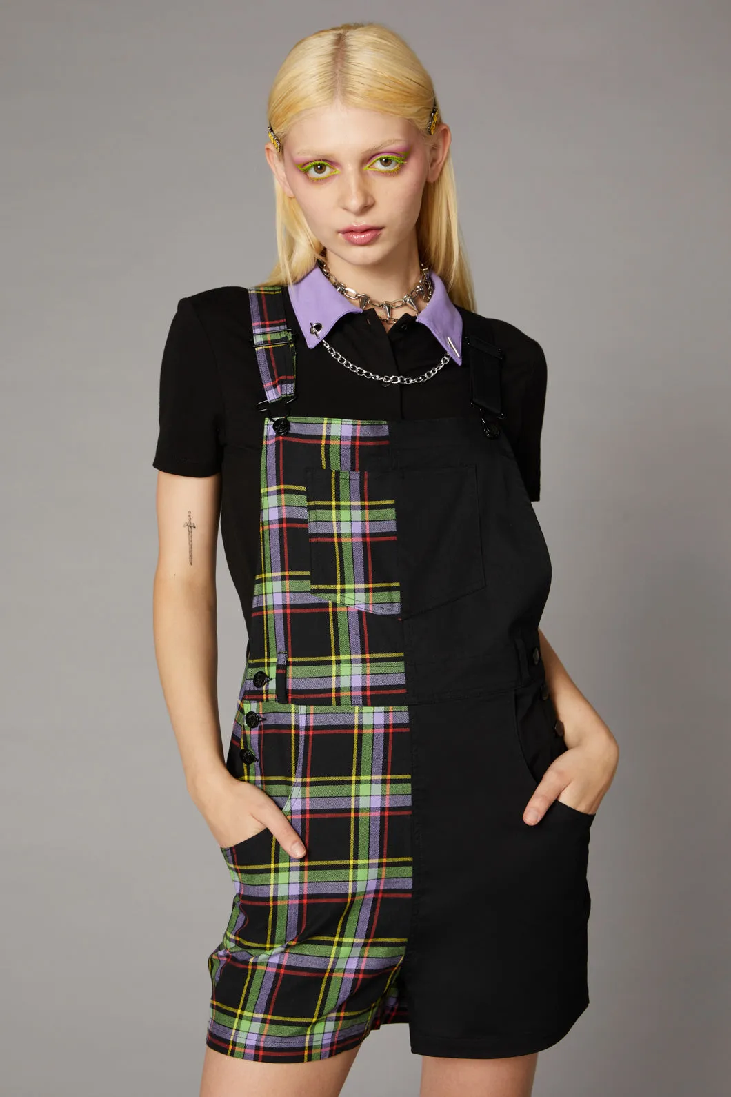 Vivid Tartan Goth Overall
