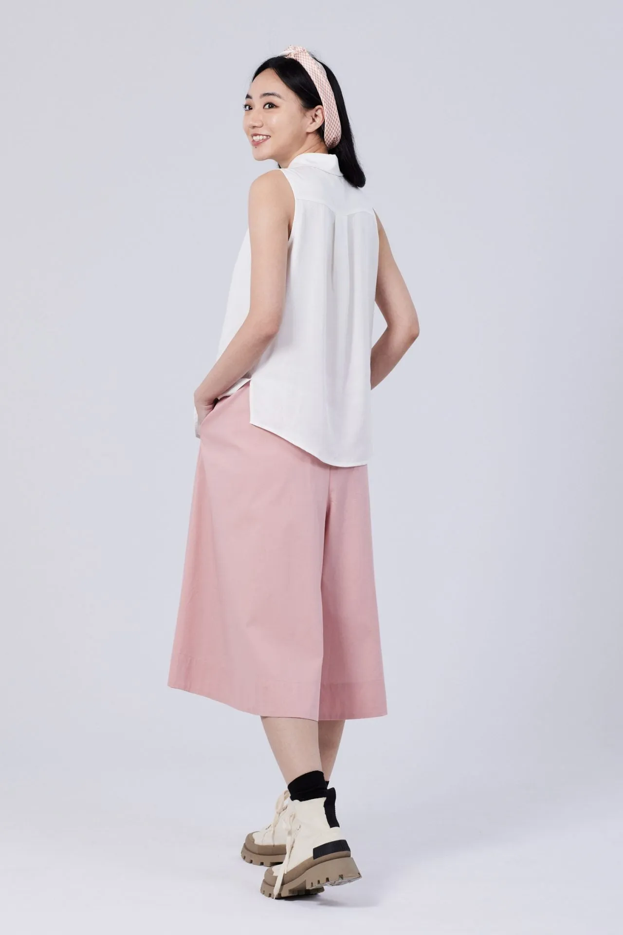 Wide-Legged Culottes - Blush