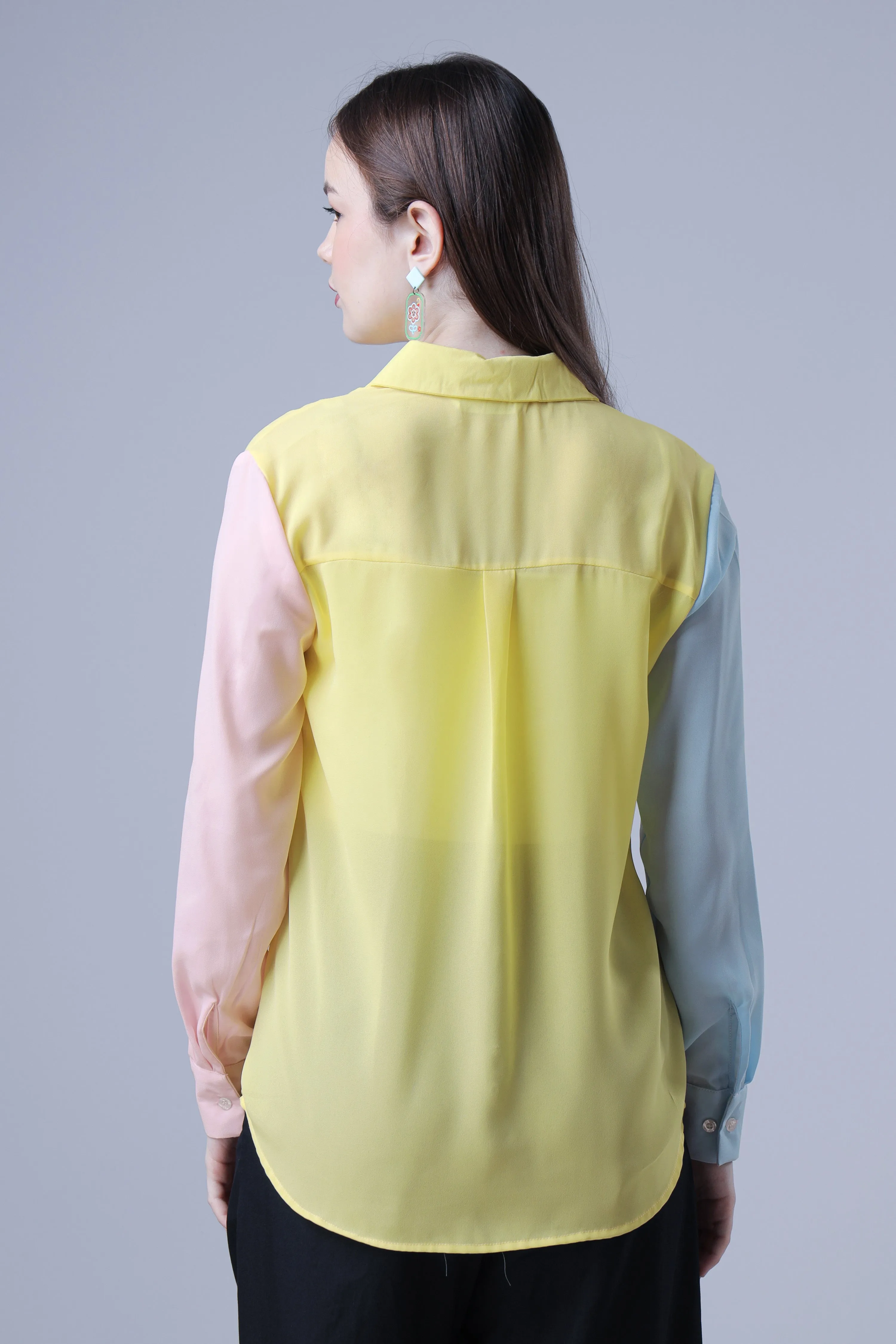 Women Colour Blocked Casual Multicolor Shirt