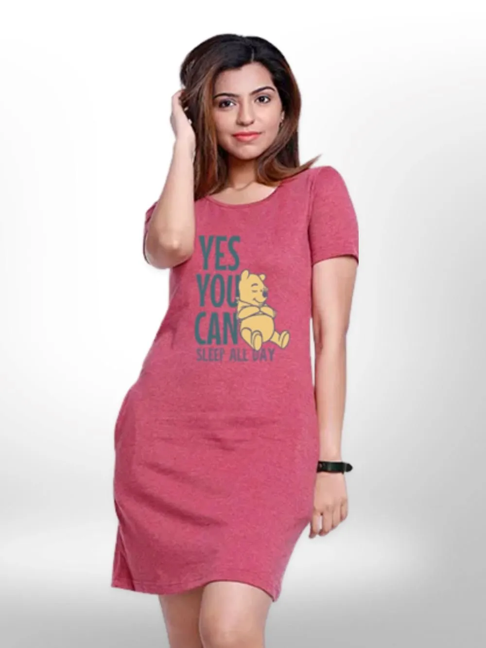 Yes you can sleep all day printed Long T-shirt For Women's